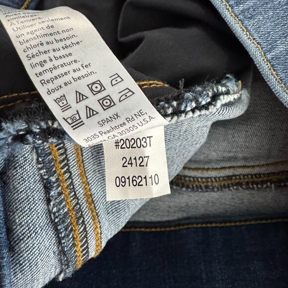 Spanx Distressed Skinny Jeans Large Tall Blue Cotton Blend Stretch NWT PT-2664 - Picture 15 of 15